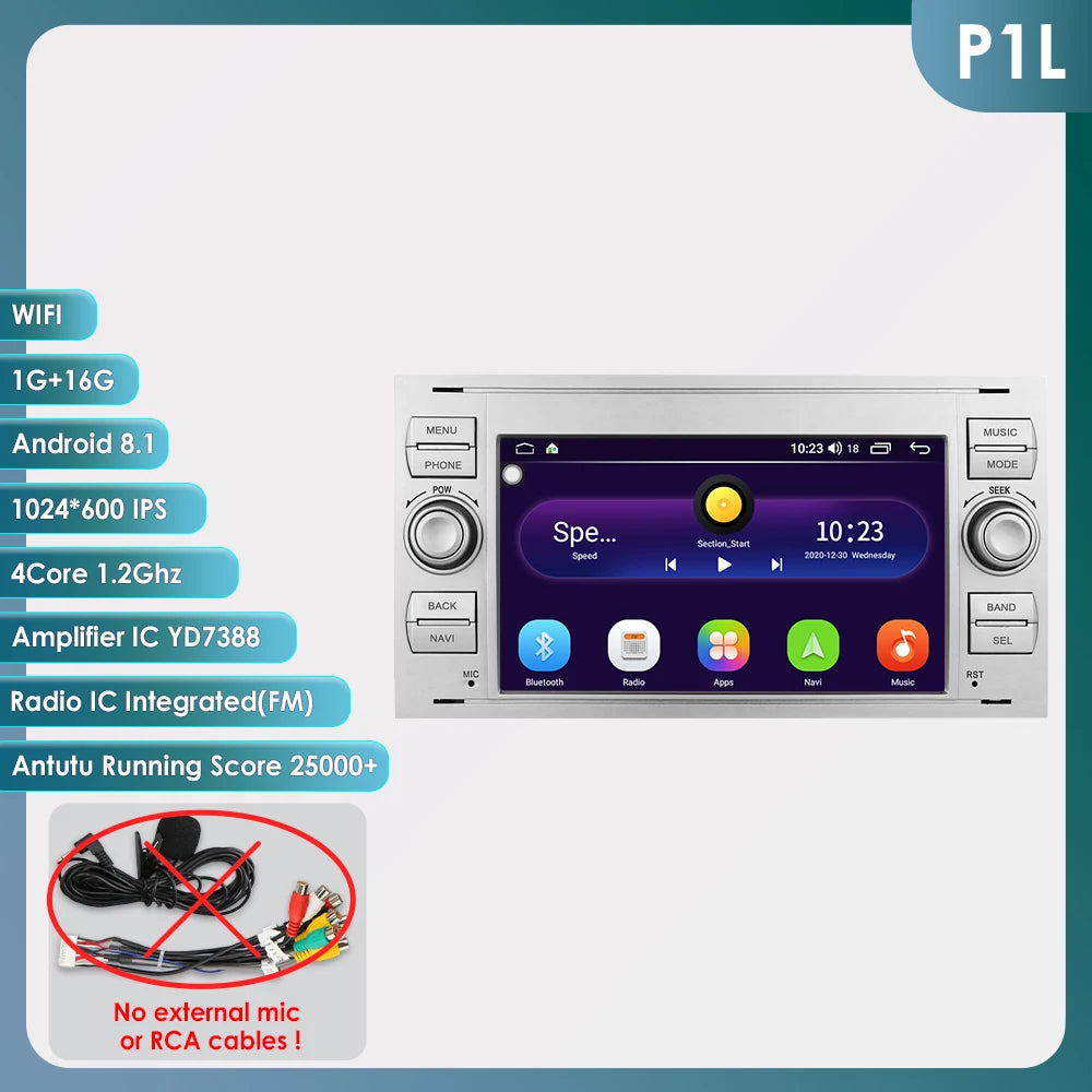 Android CarPlay Navigatie voor Ford Kuga 2 / Escape (2013–2017)