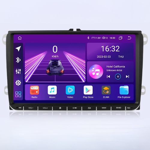 9” CarPlay Navigatie voor VW Golf, Passat, Tiguan, Touran (2005–2013)