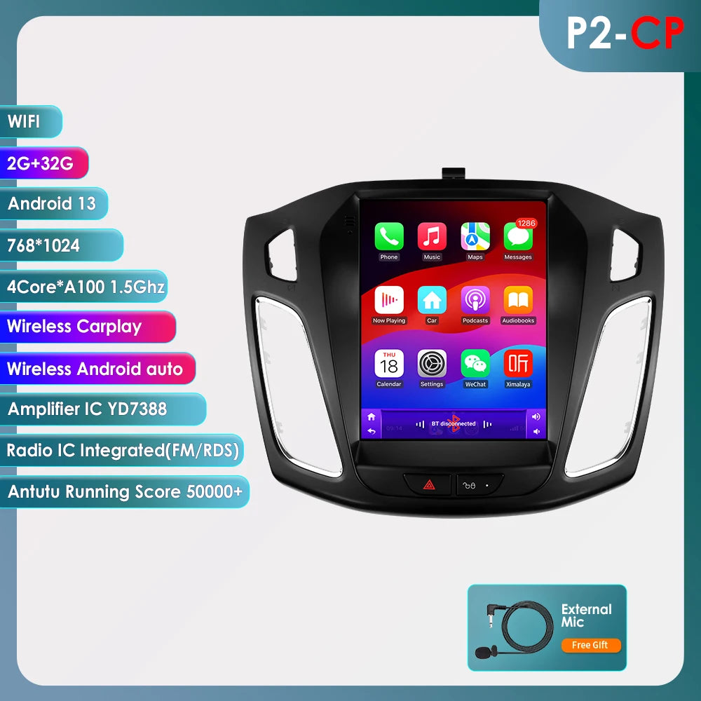 CarPlay Navigatie voor Ford Focus 3 (2011–2019)