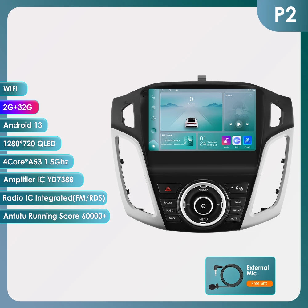 9" Android CarPlay Navigatie voor Ford Focus 3 (2011–2017)