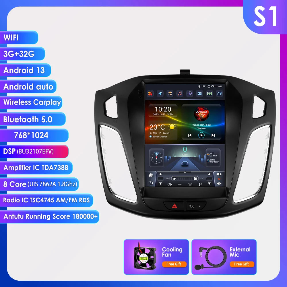 CarPlay Navigatie voor Ford Focus 3 (2011–2019)