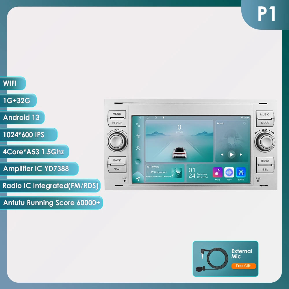 Android CarPlay Navigatie voor Ford Kuga 2 / Escape (2013–2017)