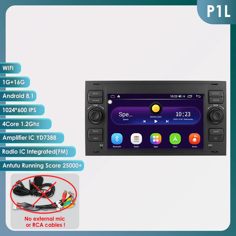 Android CarPlay Navigatie voor Ford Kuga 2 / Escape (2013–2017)