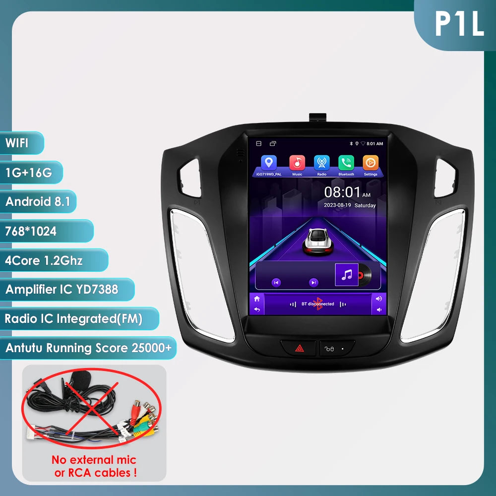 CarPlay Navigatie voor Ford Focus 3 (2011–2019)