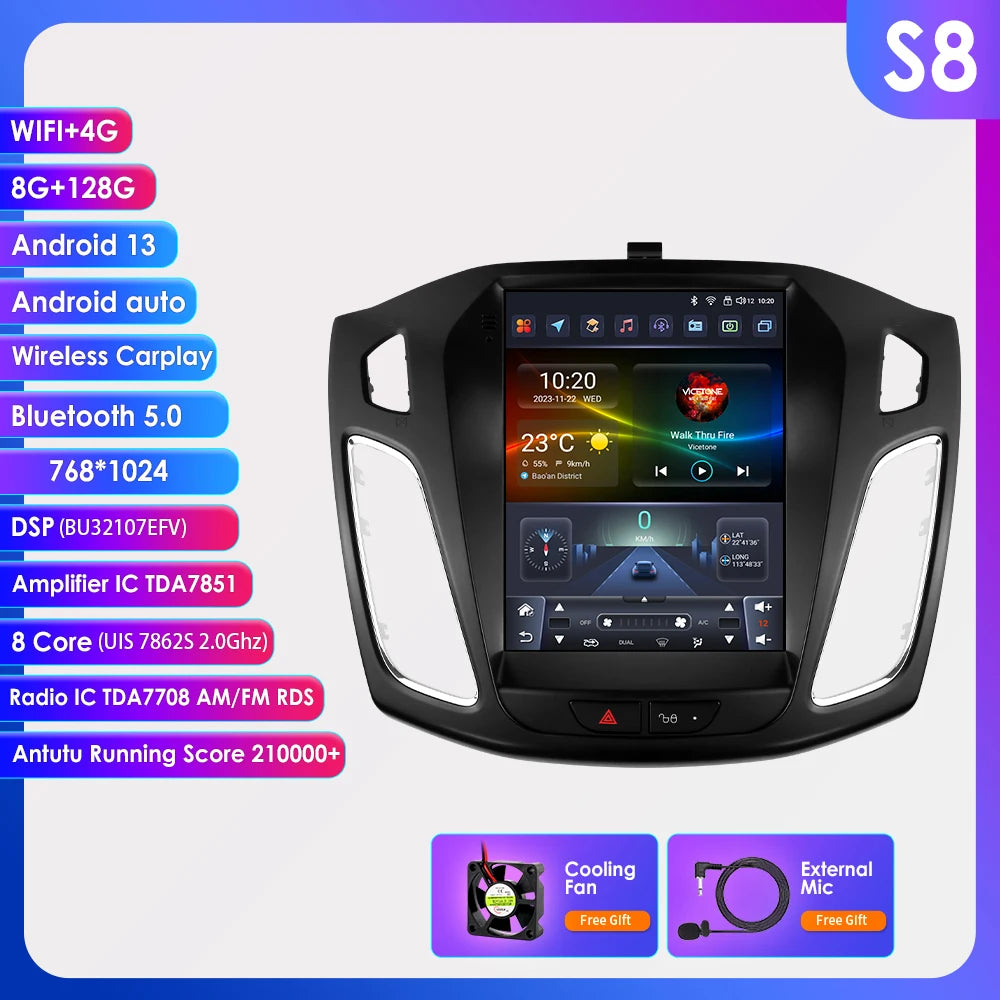 CarPlay Navigatie voor Ford Focus 3 (2011–2019)