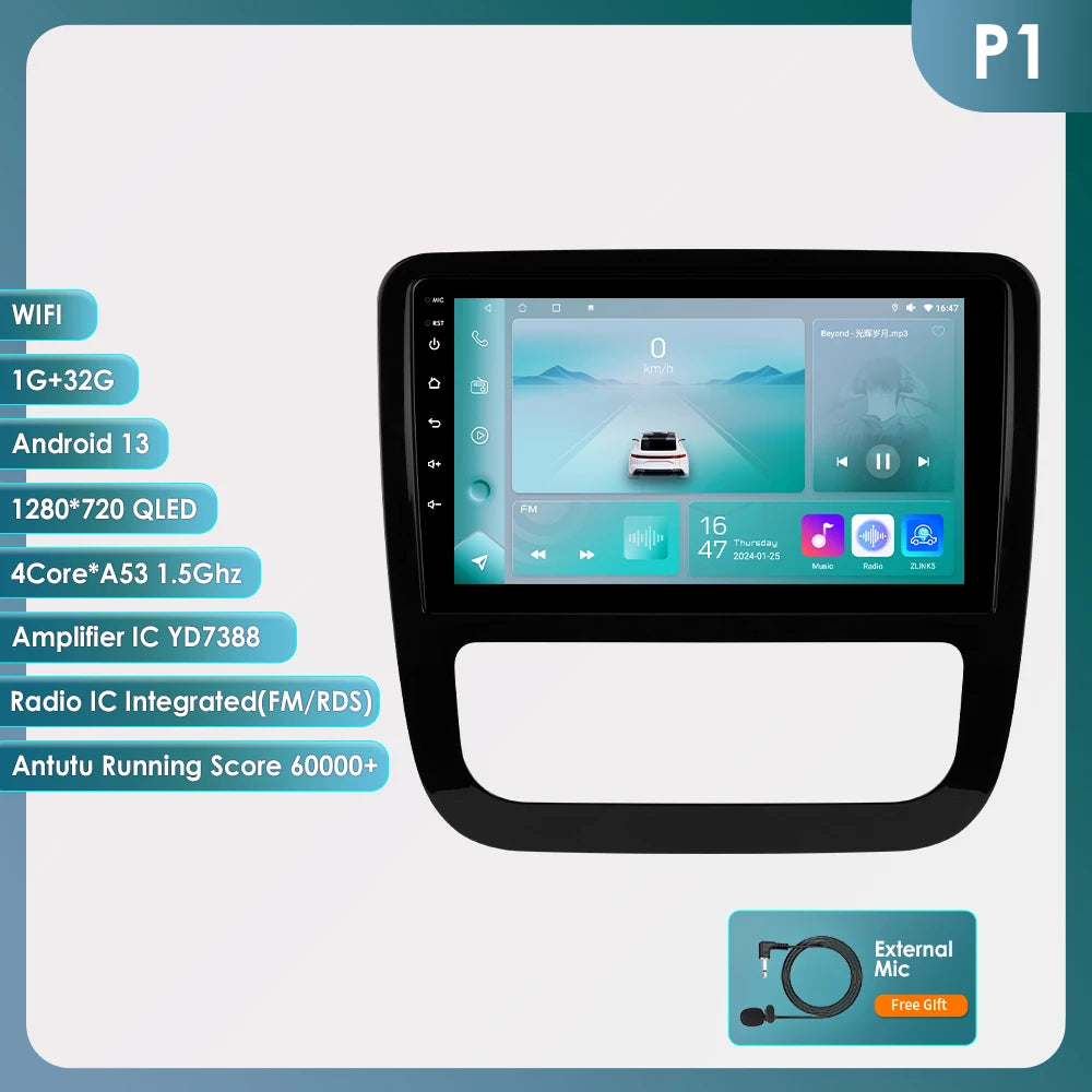 9" Android CarPlay Navigatie voor VW Scirocco (2008–2013)