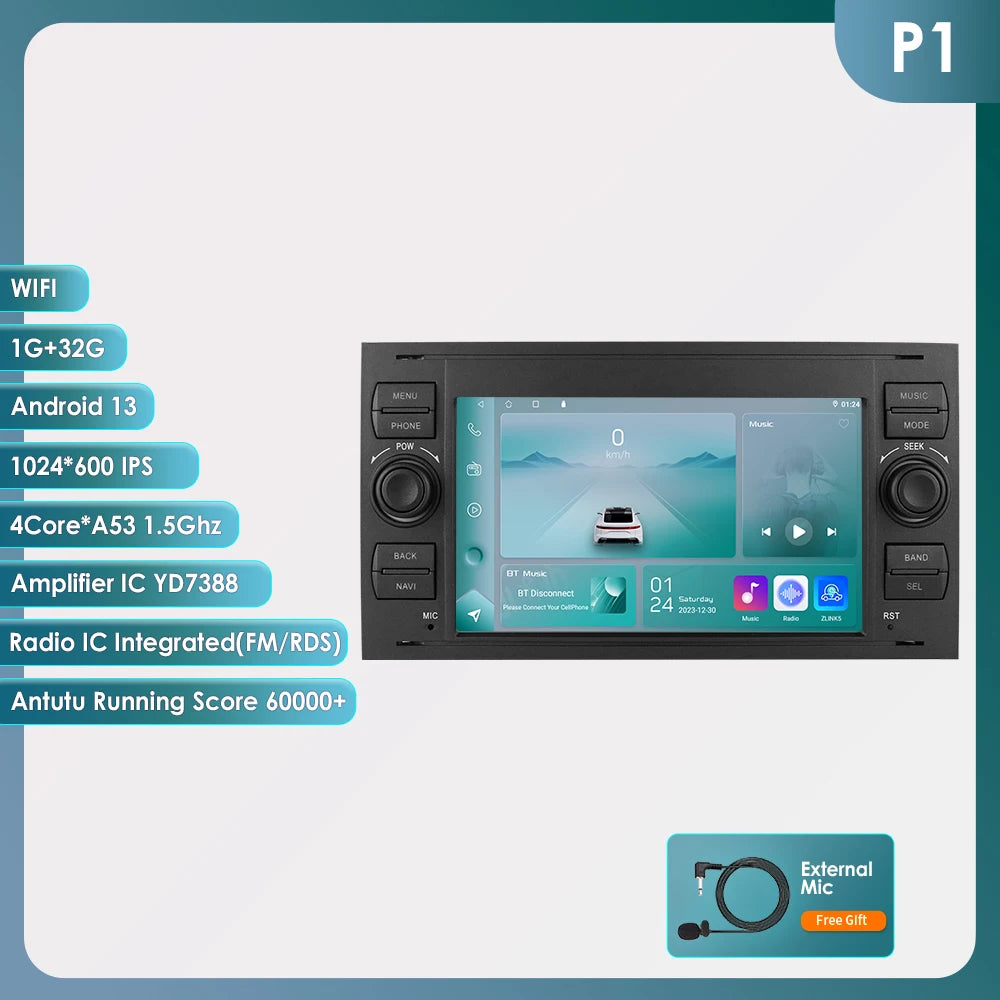 Android CarPlay Navigatie voor Ford Kuga 2 / Escape (2013–2017)