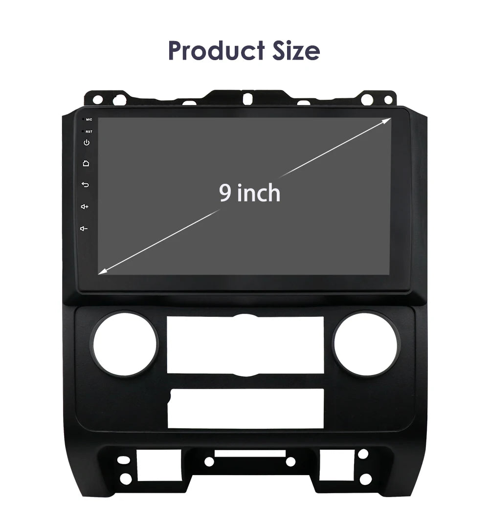 CarPlay Navigatie voor Ford Escape (2007–2012) | 9" Android Multimedia Systeem