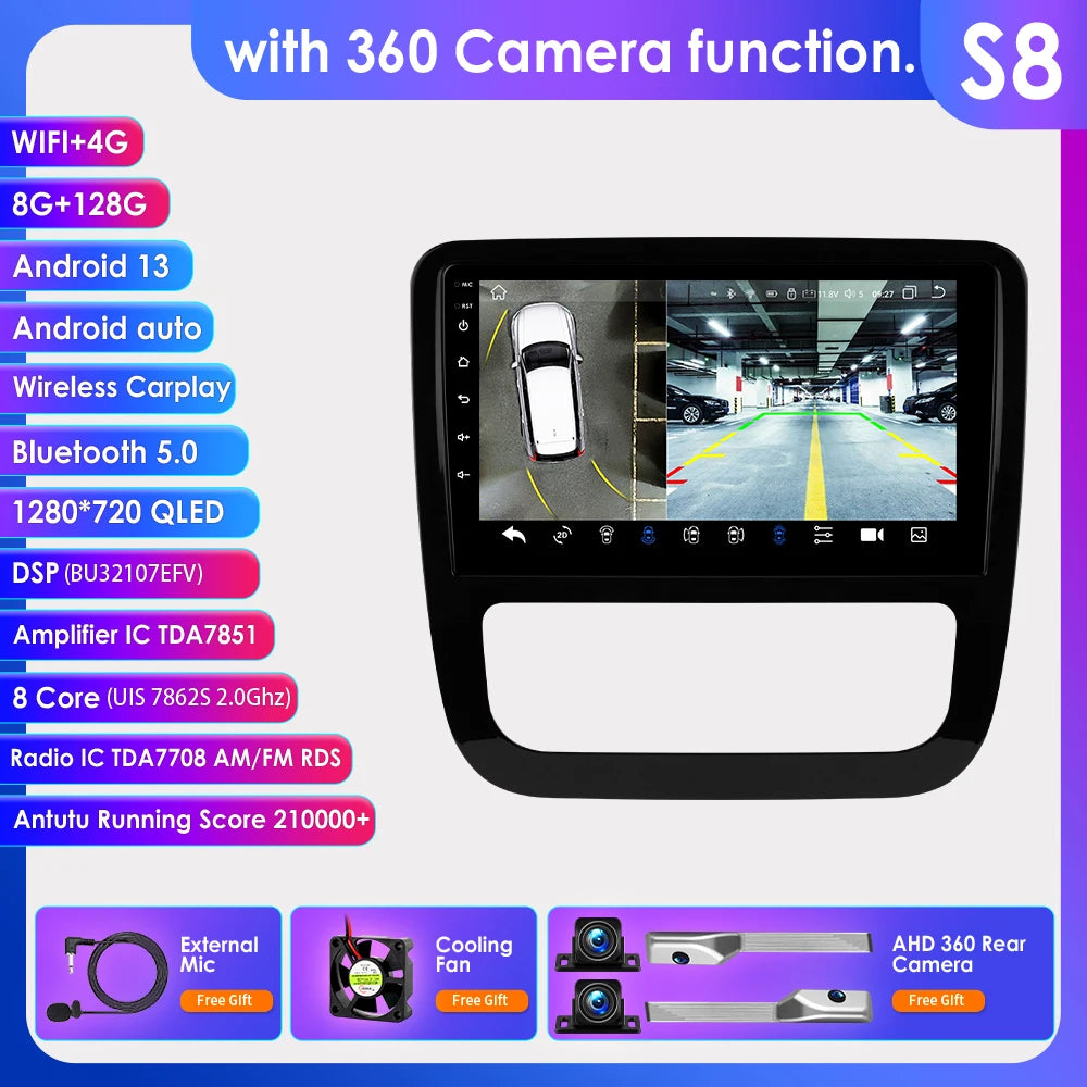 9" Android CarPlay Navigatie voor VW Scirocco (2008–2013)