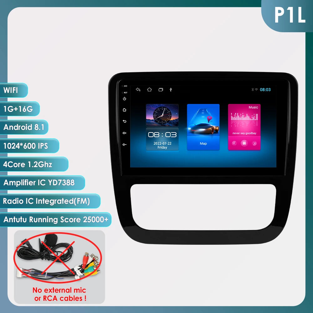 9" Android CarPlay Navigatie voor VW Scirocco (2008–2013)