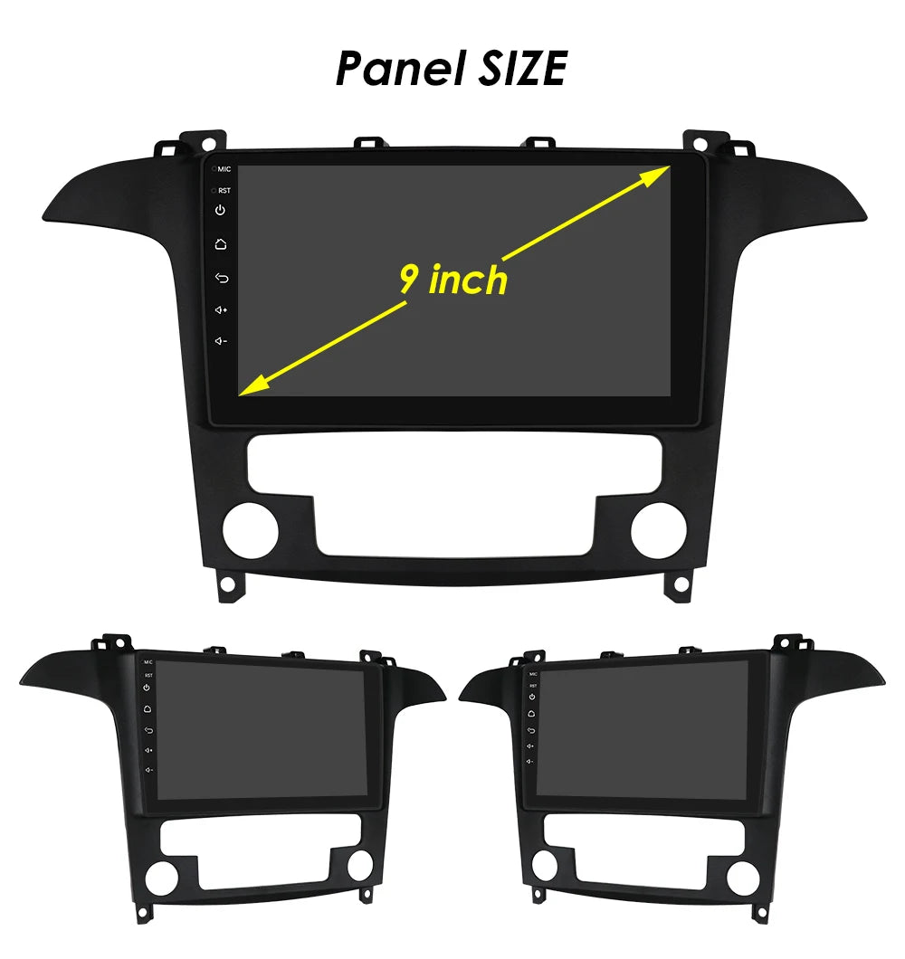 9" CarPlay Navigatie voor Ford S-Max (2007–2015) – Android 13, GPS & Draadloos