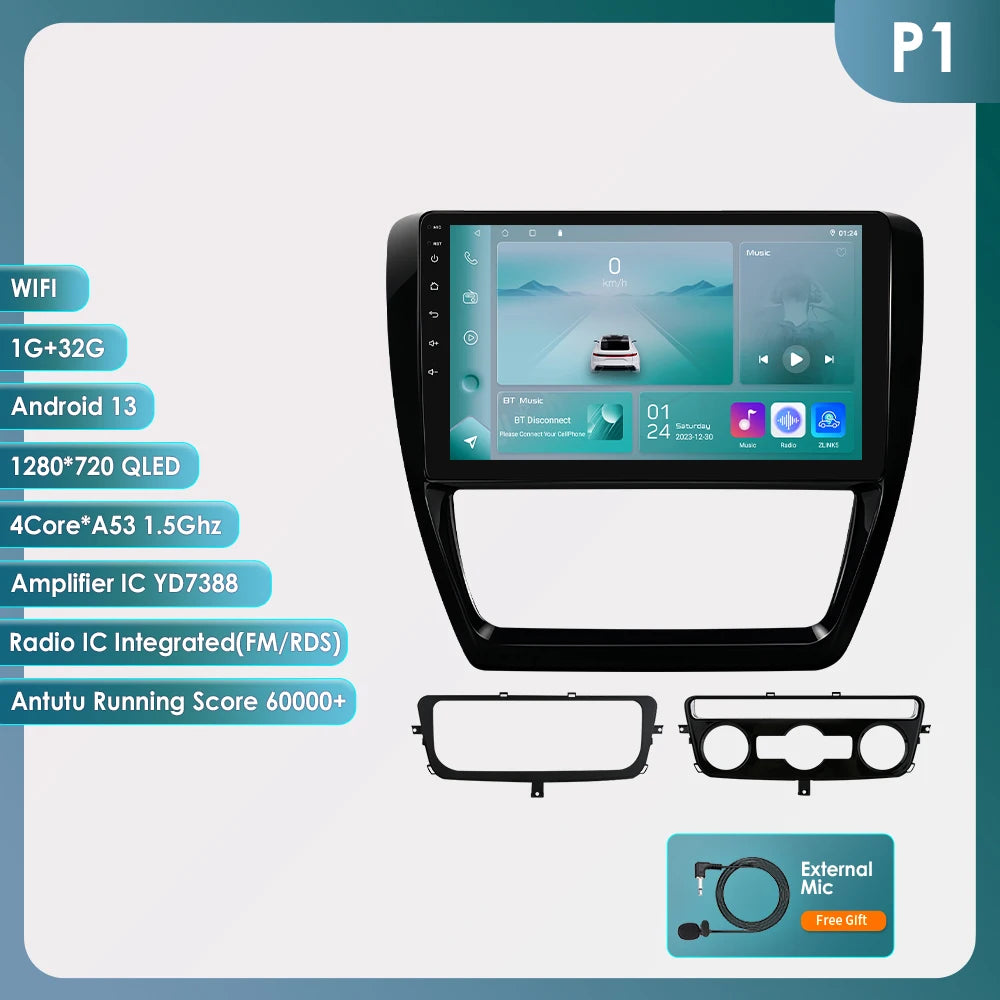 10.1” CarPlay Navigatie voor VW Jetta 6 (2011–2018)